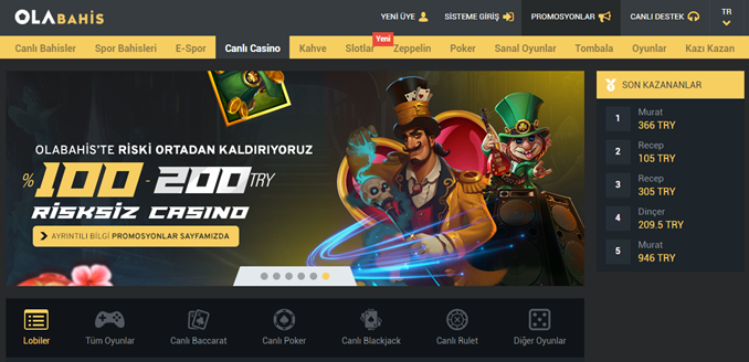 Olabahis casino rulet oyunları