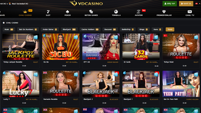 Vdcasino casino sitesi